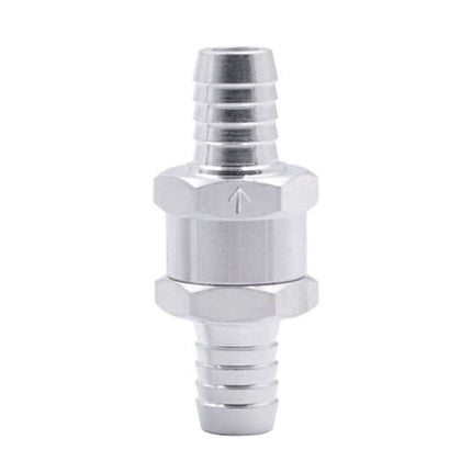 Aluminium Alloy 12mm One-Way Fuel Check Valve for Vehicles silver 12mm aluminium check valve prevents backflow easy install