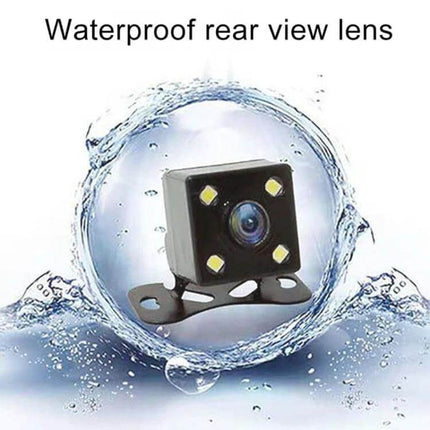 Dual Camera Dash Cam for Vehicle Security and Night Recording waterproof rear view lens with LED lights for parking and low-light footage