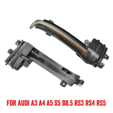 Dynamic LED Turn Signal Light For Audi Rearview Mirror Flasher - plug-and-play amber sequential side indicator for Audi A3 A4 A5 S5 RS3 RS4 RS5