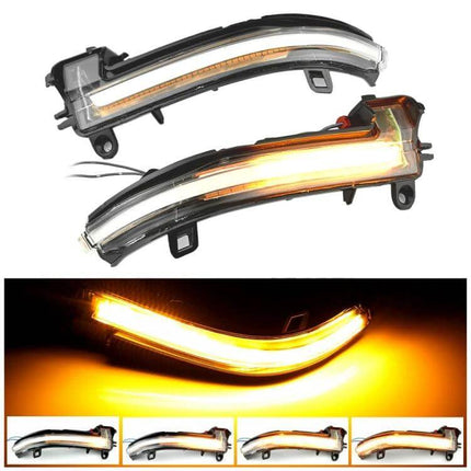 BMW 3 Series F20 Dynamic LED Mirror Turn Signal Light Transparent - plug-and-play dynamic scrolling amber indicator