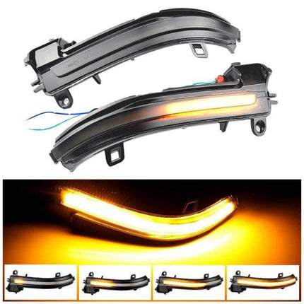 BMW 3 Series F20 Dynamic LED Mirror Turn Signal Light Transparent - plug-and-play amber scrolling indicator for side mirror