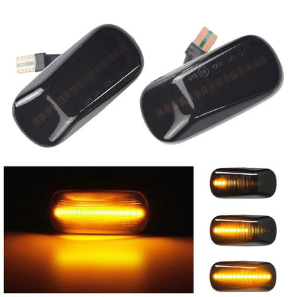 Dynamic LED Fender Side Light For Honda Civic Transparent Black