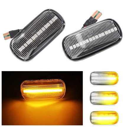 Dynamic LED Fender Side Light For Honda Civic Transparent Black