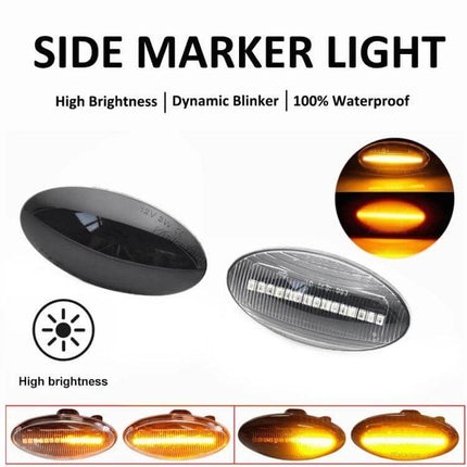 Suzuki Grand Vitara Dynamic LED Fender Side Light Set plug-and-play dynamic amber side marker lights, high brightness, waterproof, smooth scrolling signal