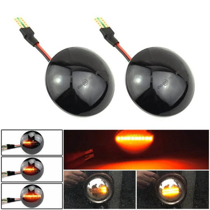 Range Rover Dynamic LED Fender Side Lights Set Pair - plug-and-play dynamic scrolling amber turn signal lights for Range Rover L322 2002-2012