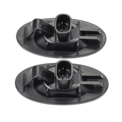 Mazda 2 DY Dynamic LED Fender Side Light Pair Transparent Black - plug-and-play pair for clearer turn signaling