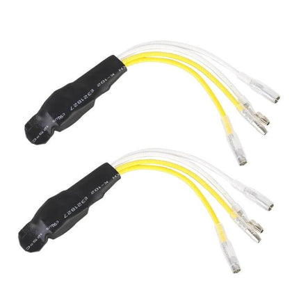 Motorcycle LED Turn Signal Flasher with Load Decoder System compact inline decoder for preventing hyper-flash when converting to LED indicators