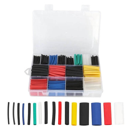 Thermoresistant Tube Heat Shrink Wrapping Kit For Wires - multi-size colored heat shrink tubing set in organizer for automotive and electronics repairs