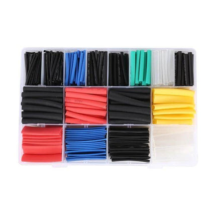 Thermoresistant Tube Heat Shrink Wrapping Kit For Wires - multi-size colored heat shrink tubing set in organizer for automotive electronics DIY insulation