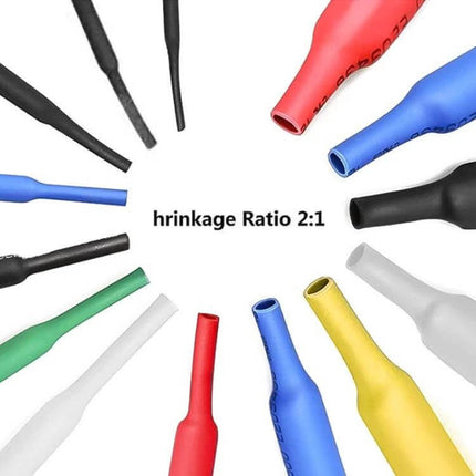 Thermoresistant Tube Heat Shrink Wrapping Kit For Wires multi-size colored heat shrink tubes 2:1 shrink ratio for automotive electronics DIY wiring