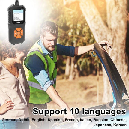Essential Car Diagnostic Tool for Routine Vehicle Checks showing OBD2 code reader plugged into car during roadside check