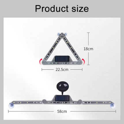 Car Triangular Warning Light With Solar Charging For Roadside Use – compact ABS triangle 46x3.8x4.5cm with solar panel and 18 LEDs for emergency visibility