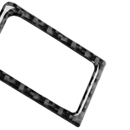 Set of 2 Carbon Fiber Door Lock Decorative Stickers for Nissan GTR R35 - close-up carbon fiber door lock sticker frame, set of two, 2008-2020 fit