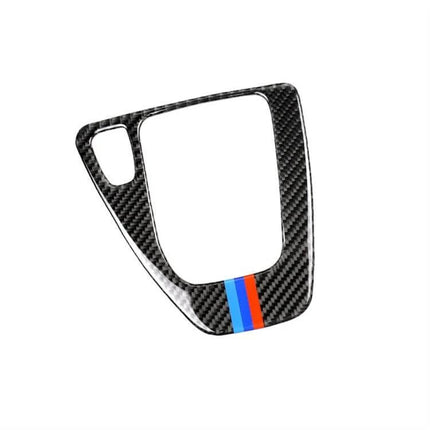 Carbon Fiber Sticker for Left-Hand Drive Car Interior in Three Colors - carbon fiber textured dashboard trim with blue and red stripe