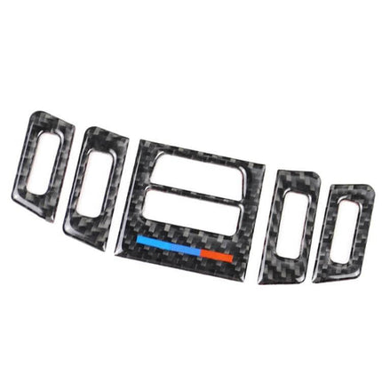 Carbon Fiber Decorative Stickers for Car Air Outlets, Set of 5 - carbon fiber vent trim set to personalize dashboard vents