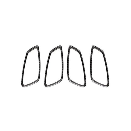 Carbon Fiber Decorative Sticker for BMW E90 Door Handles - set of 4 carbon fiber door handle trim decals for E90, sporty DIY exterior upgrade