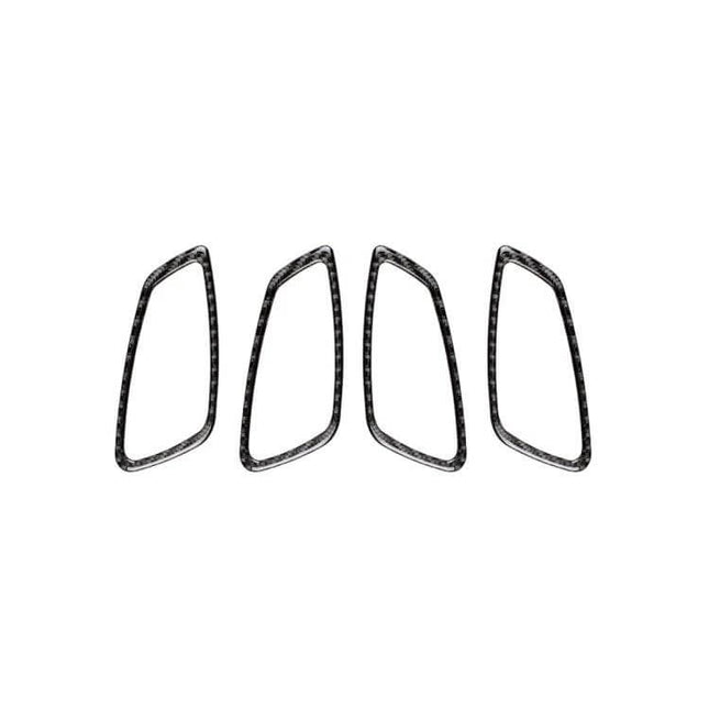 Carbon Fiber Decorative Sticker for BMW E90 Door Handles - set of 4 carbon fiber door handle trim decals for E90, sporty DIY exterior upgrade