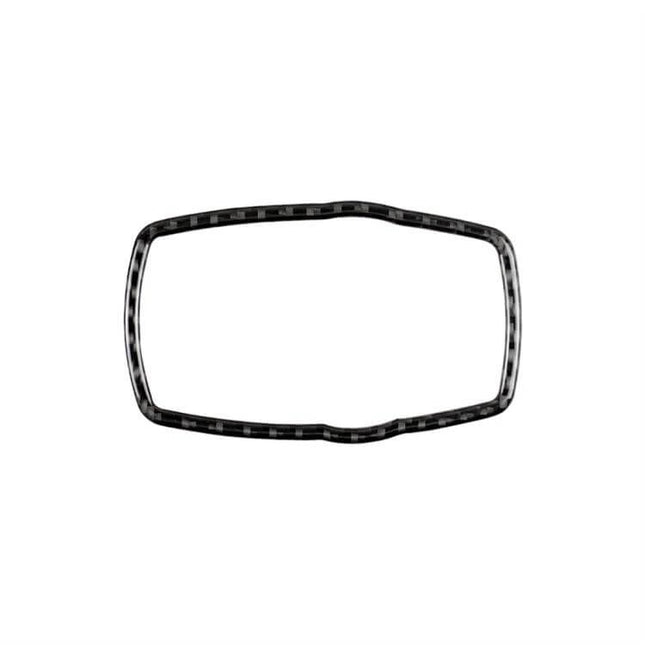 Carbon Fiber Multimedia Frame Sticker for BMW Vehicles - black carbon fiber trim for BMW multimedia screen