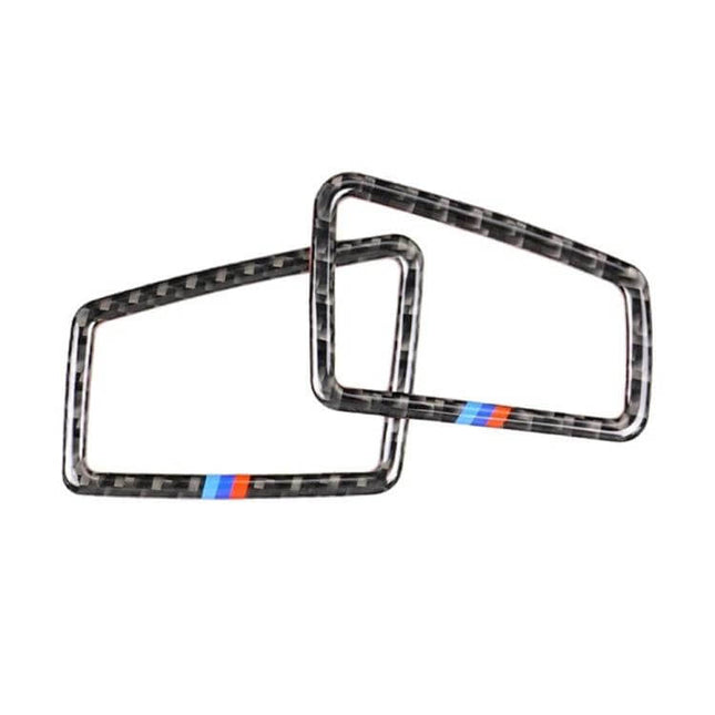 Carbon Fiber Three-Color Decorative Sticker for Car Air Vent - carbon fiber vents trim with blue orange stripe