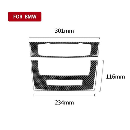 Carbon Fiber Decorative Sticker for BMW E90 Central Panel - carbon fiber dashboard decals with measurements 301mm x 234mm x 116mm