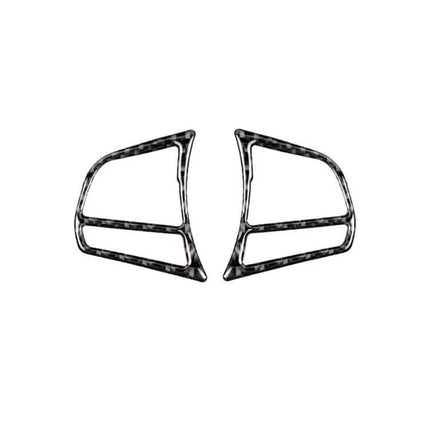 Carbon Fiber Decorative Sticker for BMW Steering Wheels — pair of carbon fiber-look steering wheel trim stickers for BMW interior refresh