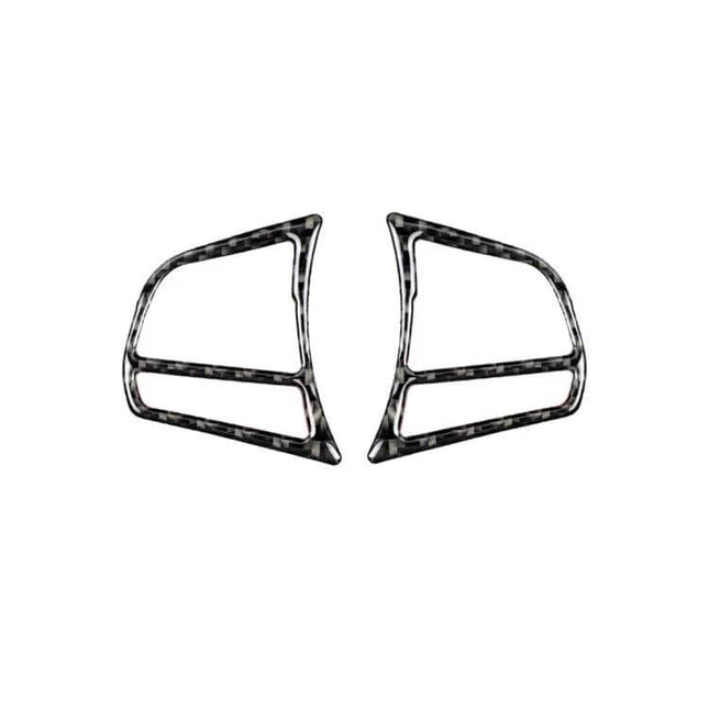 Carbon Fiber Decorative Sticker for BMW Steering Wheels — pair of carbon fiber-look steering wheel trim stickers for BMW interior refresh
