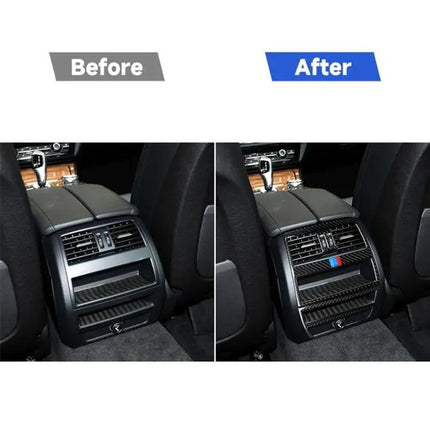 Carbon Fiber Decorative Sticker for BMW 5 Series Rear Outlet