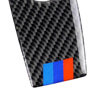 Carbon Fiber Decorative Sticker for BMW 5 Series Interiors - carbon fiber dashboard accent with BMW M tricolor stripe