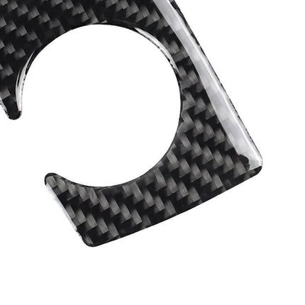 Carbon Fiber Decorative Sticker for BMW Handbrake Panel, Right-Hand Drive - close-up carbon fiber texture and cutout