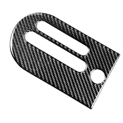 2 in 1 Carbon Fiber Gear Decorative Sticker for Jeep Wrangler JK 2007-2010 - black carbon fiber gear trim piece