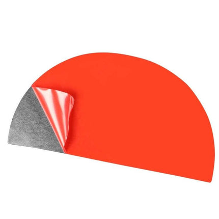 2 in 1 Carbon Fiber Gear Decorative Sticker for Jeep Wrangler JK 2007-2010 red peelable sample showing adhesive backing