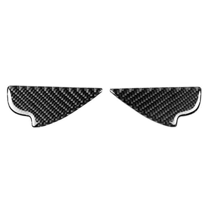 Universal Carbon Fiber Inner Door Bowl Sticker for Mazda Cars - pair of black carbon fiber inner door bowl stickers for Mazda interior trim
