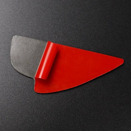 Universal Carbon Fiber Inner Door Bowl Sticker for Mazda Cars - red peel-and-stick film/tool on black background