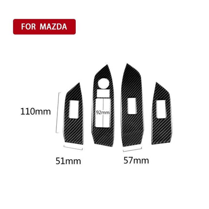Carbon Fiber Decorative Sticker for Mazda CX-5 2017-2018 Right Drive - carbon fiber door panel trim set with measurements