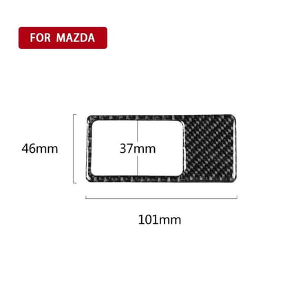 Carbon Fiber Right Drive Headlight Sticker for Mazda CX-5 2017-2018 — carbon fiber right headlight trim 101x46mm, 37mm opening