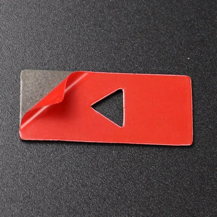 Carbon Fiber Warning Light Decorative Sticker for Mazda CX-5 red adhesive backing detail on black surface