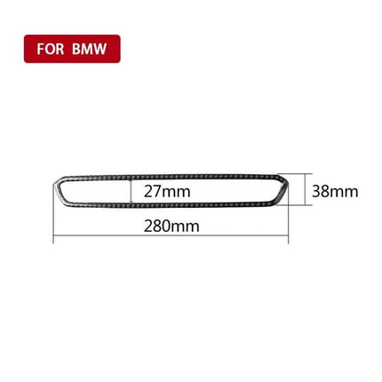 Carbon Fiber Decorative Sticker for BMW 3 Series CD Buttons - carbon fiber trim sticker with 280mm x 38mm dimensions for CD buttons