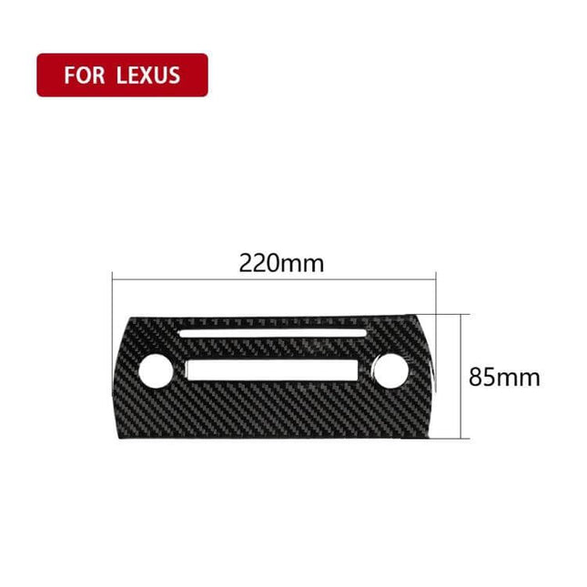 Carbon Fiber Decorative Sticker for Lexus Car Interiors - 220x85mm carbon fiber dashboard trim with cutouts