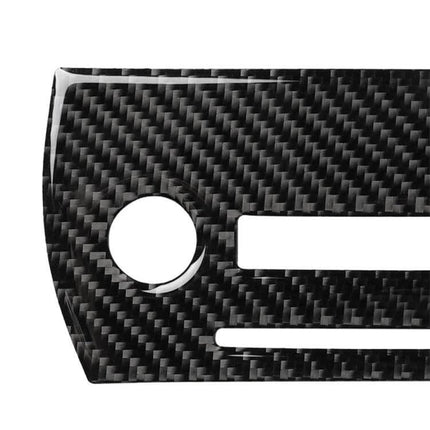 Carbon Fiber Decorative Sticker for Lexus Car Interiors applied to dashboard panel with textured black weave