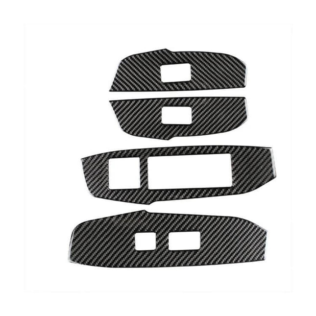 Carbon Fiber Decorative Sticker for Lexus NX Window Lift carbon fiber pattern window switch trim set, easy-install interior upgrade