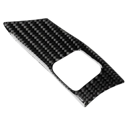 Carbon Fiber Sticker for Decorating Car Steering Wheels Effectively — black carbon fiber trim piece with cutout for steering wheel control