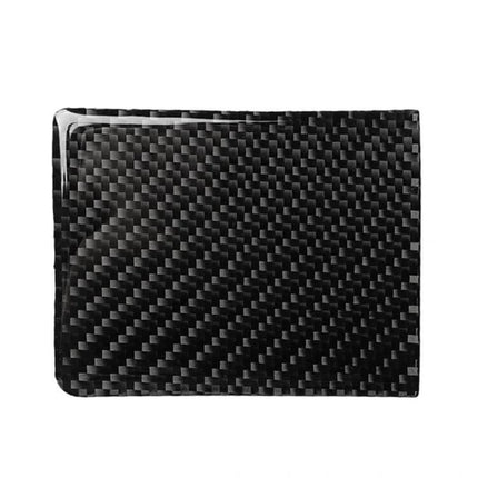 Carbon Fiber Decorative Sticker for Lexus IS Cup Holder Panel — glossy black carbon fiber pattern cup holder trim overlay