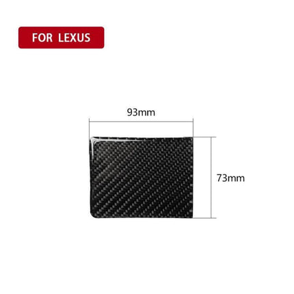 Carbon Fiber Decorative Sticker for Lexus IS Cup Holder Panel - 93mm x 73mm carbon fiber texture cup holder panel decal for Lexus IS