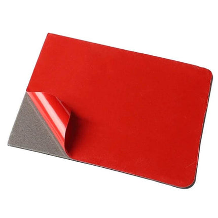 Carbon Fiber Decorative Sticker for Lexus IS Cup Holder Panel showing red adhesive backing peeled corner