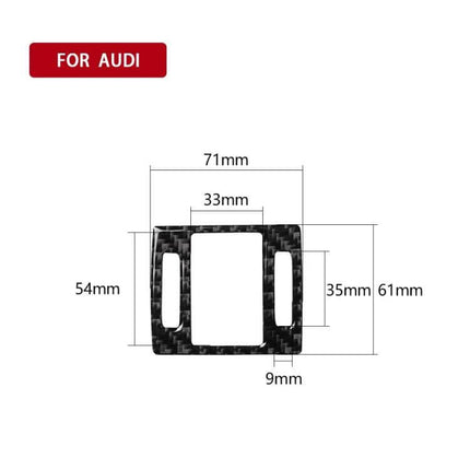 Carbon Fiber Decorative Sticker for Audi A6, S6, C7, and A7 Vehicles - carbon fiber dash trim with dimensions 71x61x54mm for Audi models 2012-2018
