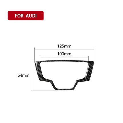 Carbon Fiber Decorative Sticker for Audi Interior Panels – carbon fiber trim overlay 125x64mm for dashboard or center console