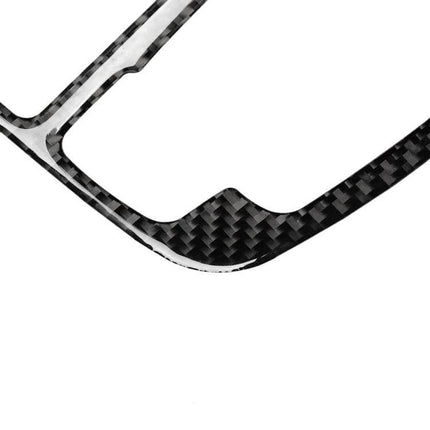 Carbon Fiber Sticker for Audi A6 S6 C7 A7 S7 Gear Shift Panel - close-up of black carbon fiber gear shift panel sticker
