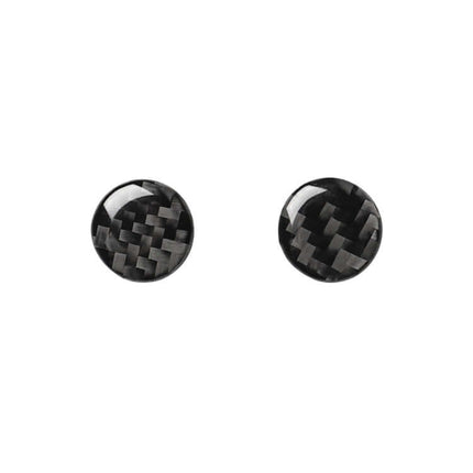 Carbon Fiber Decorative Sticker for Audi Air Conditioning Buttons – round carbon fiber button covers, durable interior trim upgrade