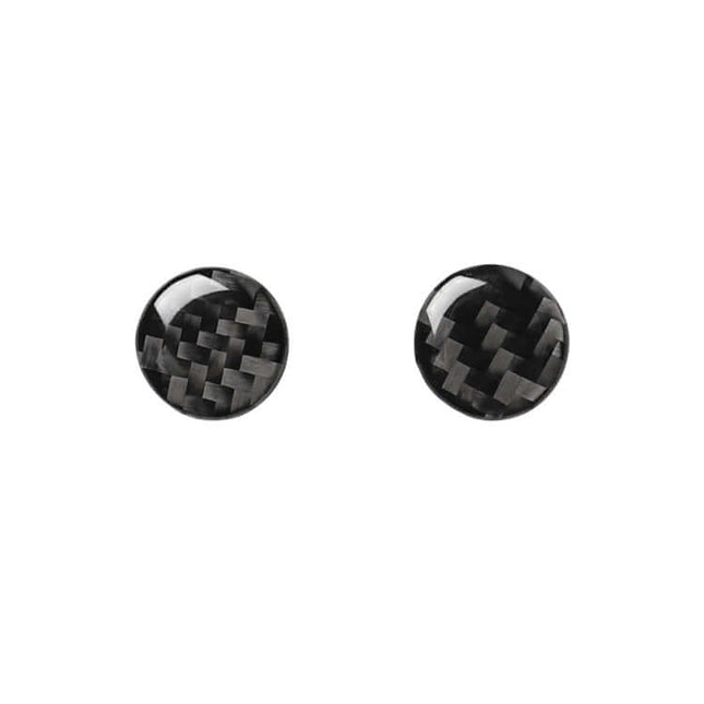 Carbon Fiber Decorative Sticker for Audi Air Conditioning Buttons – round carbon fiber button covers, durable interior trim upgrade