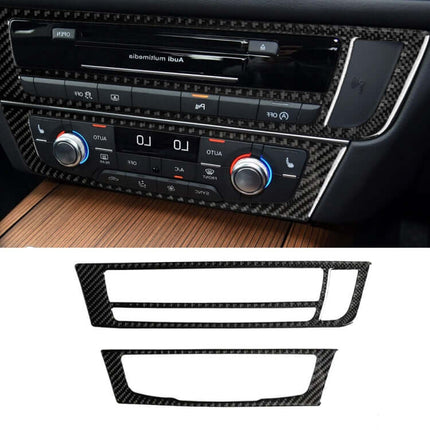 Carbon Fiber Decorative Sticker for Audi A6 Right Drive Interior - carbon fiber climate control trim for 2012-2018 Audi A6 right-hand drive